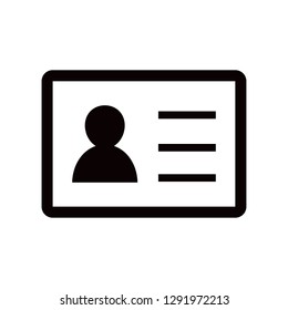 Identification card icon. Vector  Eps 10 