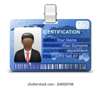 Identification card icon. Vector illustration