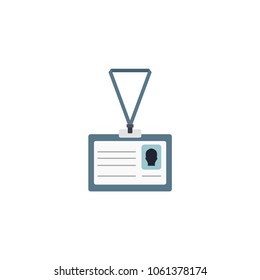 Identification card icon. Vector illustration.