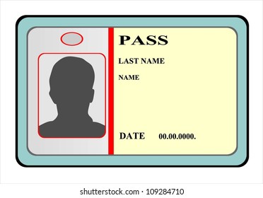 Identification card icon. Vector illustration