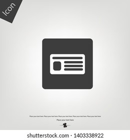 Identification card icon. Vector illustration