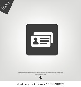 Identification card icon. Vector illustration