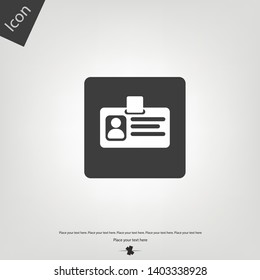 Identification card icon. Vector illustration