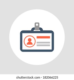 Identification card icon. Vector illustration