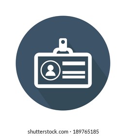 Identification card icon. Vector illustration