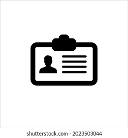 Icono de tarjeta de identificación Vector plantilla de iluminación 