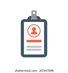 Identification card icon. Vector illustration