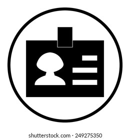 Identification card icon. Vector illustration