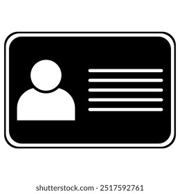 Identification card icon  Vector Illustration template 