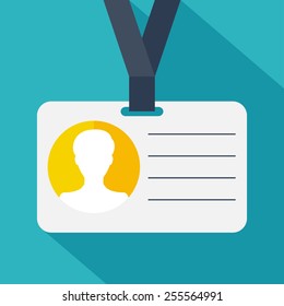 Identification card icon. Vector illustration