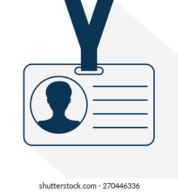 Identification card icon. Vector illustration