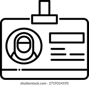 Ilustração do vetor do ícone do cartão de identificação