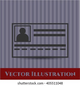 Identification Card icon vector illustration