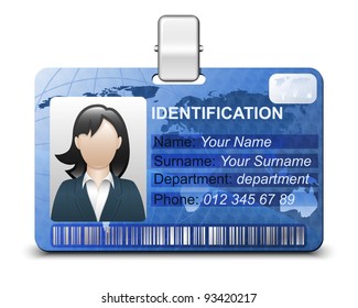 Identification card icon. Vector illustration