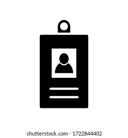 Identification card icon vector on white background