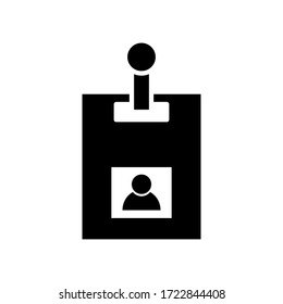 Icono de tarjeta de identificación vector de fondo blanco