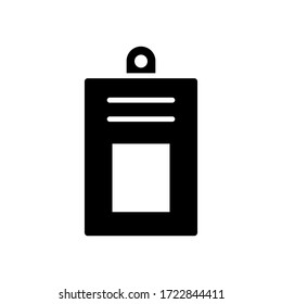 Identification card icon vector on white background