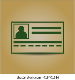 identification card icon vector symbol flat eps jpg