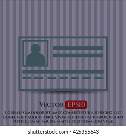 identification card icon vector symbol flat eps jpg