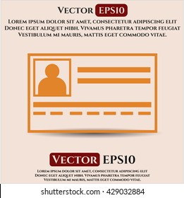 identification card icon vector symbol flat eps jpg