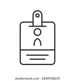 identification card icon with white background vector stock illustration