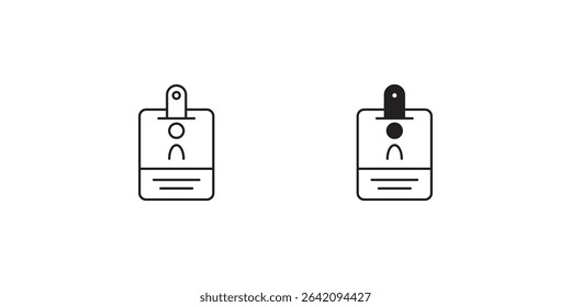 identification card icon with white background vector stock illustration