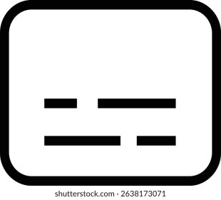 Identification Card Icon.Icon representing an ID or name badge.