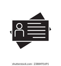 Identification card icon,Id card simple symbol illustration for mobile concept and web design..eps