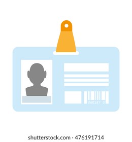 identification card id data license pass avatar vector illustration