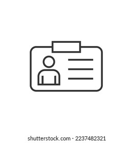 identification card ID vector icon