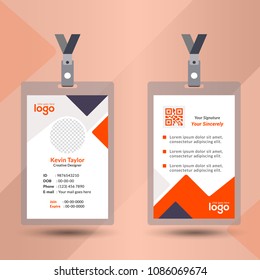 Identification card with lanyard set isolated vector illustration. Blank plastic access card, name tag holder with pin ribbon, corporate card key, personal security badge, press event pass template.