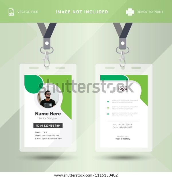 Identification Card Lanyard Set Isolated Vector Stock Vector (Royalty ...