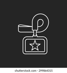 Identification card line icon