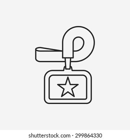 Identification card line icon