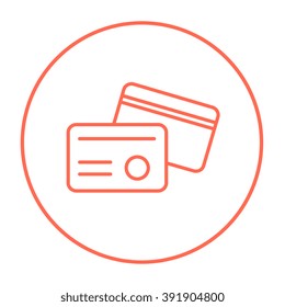 Identification card line icon.