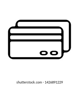 Identification card line icon for web, mobile and infographics. Vector black icon isolated on white background. EPS 10, Premium.