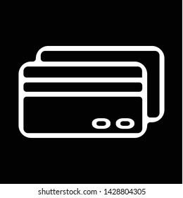 Identification card line icon for web, mobile and infographics. Vector black icon isolated on white background. EPS 10, Premium.