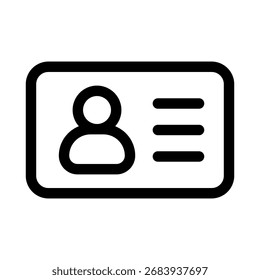 Diseño de icono de esquema de tarjeta de Identificación