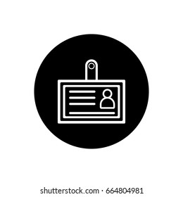Identification card outline icon illustration isolated vector sign symbol