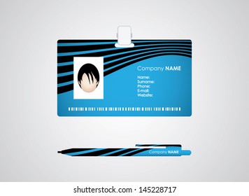 Identification card and pen with special design