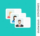 Identification Card. Personal info data. Identity document with person photo and text clipart. Flat design, vector illustration on background