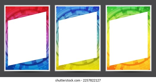 Designset für die Bilderrahmen-Rahmenvorlage für die Identifizierungskarte