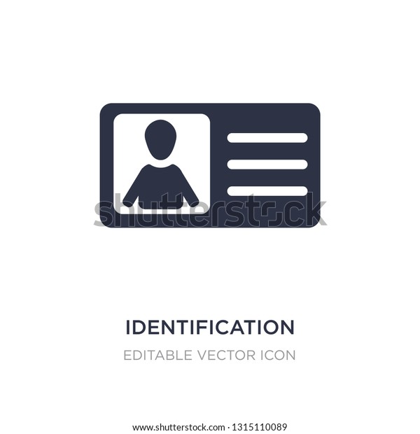 identification card with picture icon
on white background. Simple element illustration from People
concept. identification card with picture icon symbol
design.