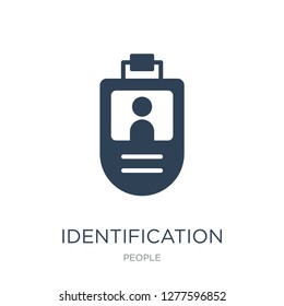 identification card with picture icon vector on white background, identification card with picture trendy filled icons from People collection, identification card with picture vector illustration