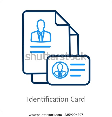 Identification Card and proof icon concept