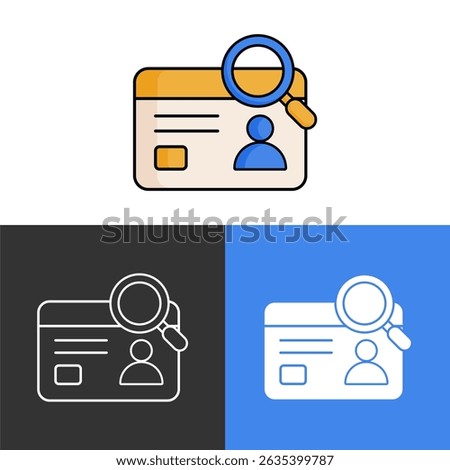 Identification Card with Search Icon