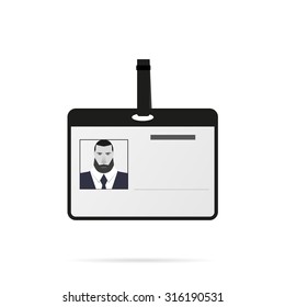 Identification Card Shadow On White Background Stock Vector (Royalty ...