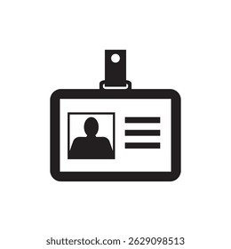 Identification card silhouette vector illustration