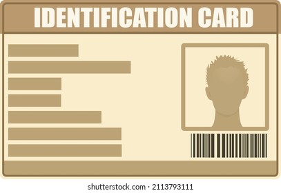 Plantilla de tarjeta de identificación. ilustración vectorial