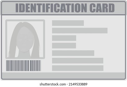 Identification card template. vector illustration